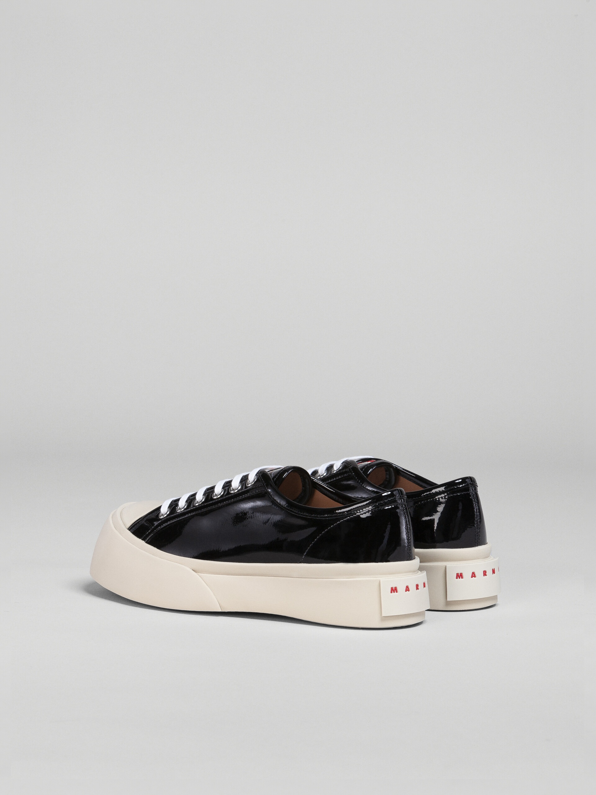 BLACK PATENT LEATHER PABLO LACE-UP SNEAKER - 3