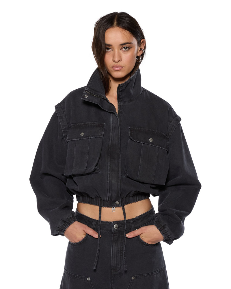 CROPPED ANORAK BLACK 1