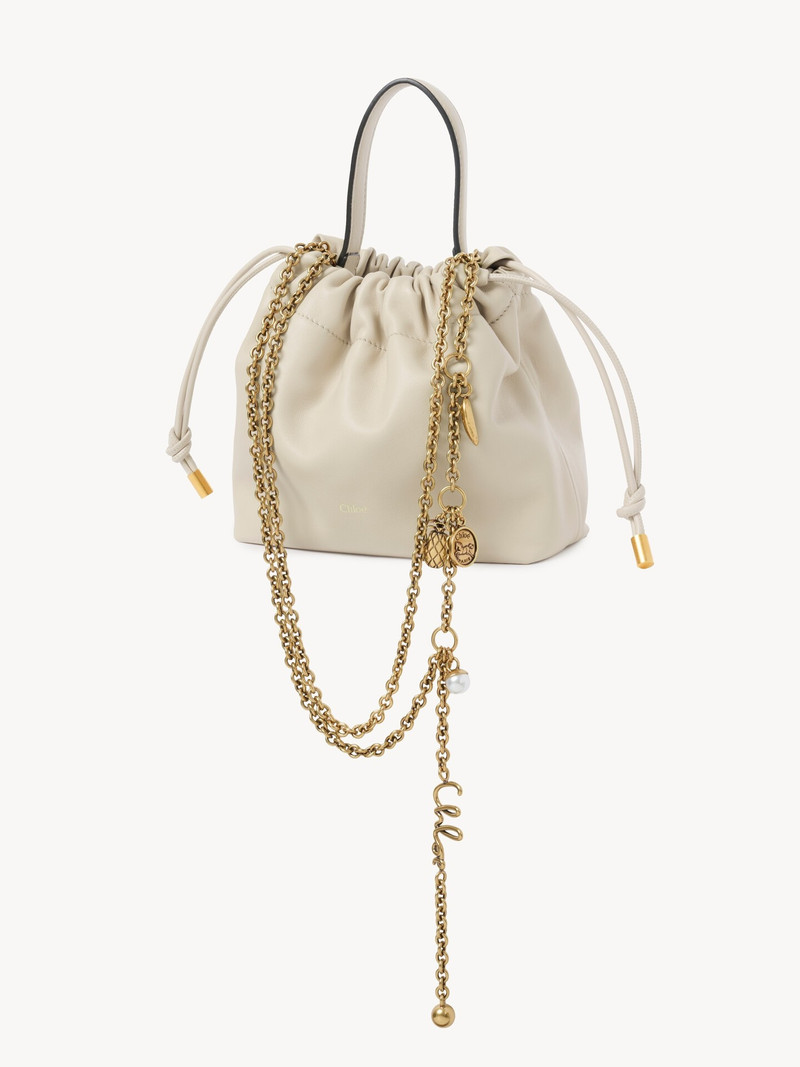 Chloé MINI CHLOÉ ICONS SHOULDER BAG WITH CHAIN IN SOFT LEATHER outlook
