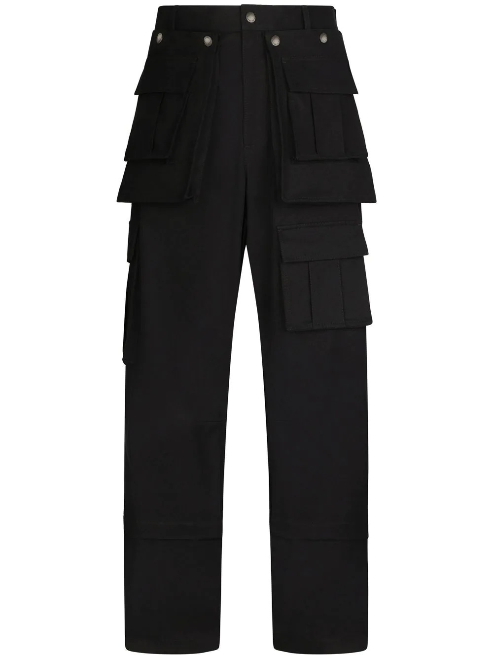 stretch-cotton cargo trousers - 1