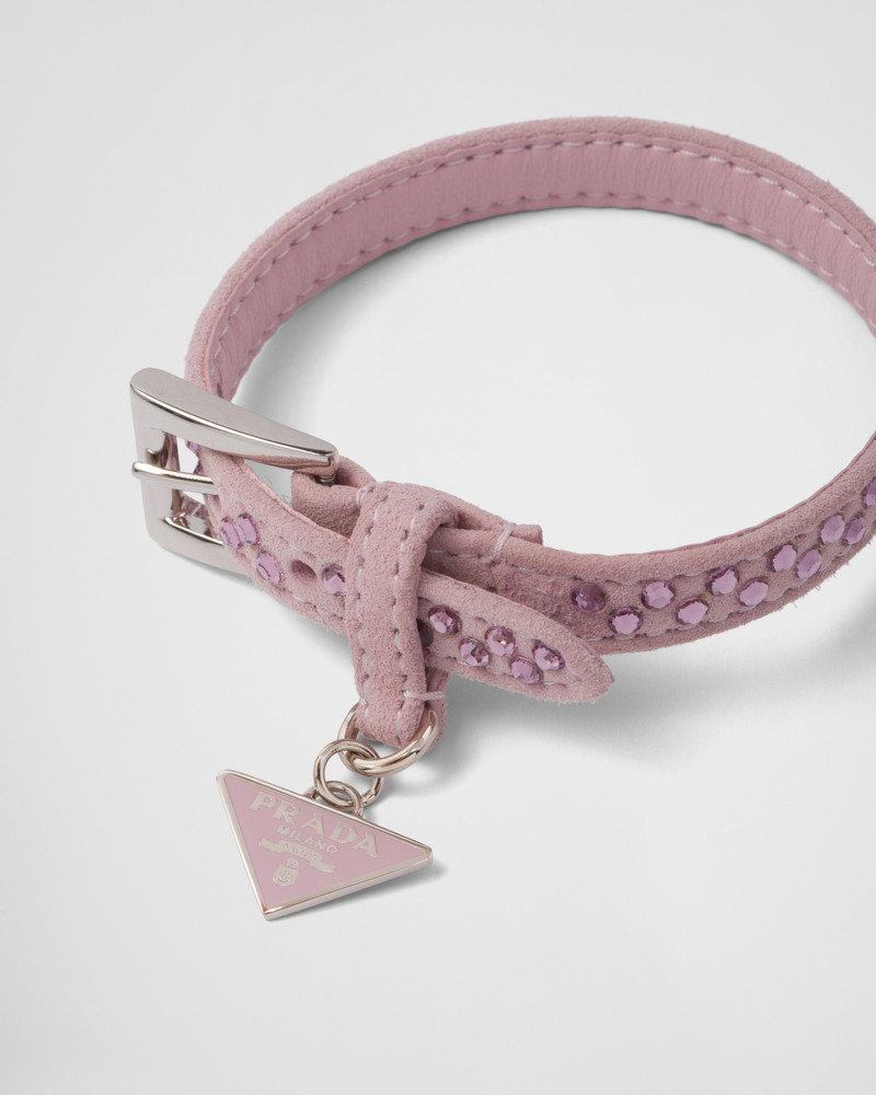 Suede bracelet with crystals 3