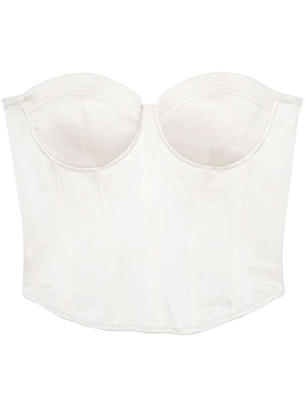 sweetheart neck silk bustier - 1