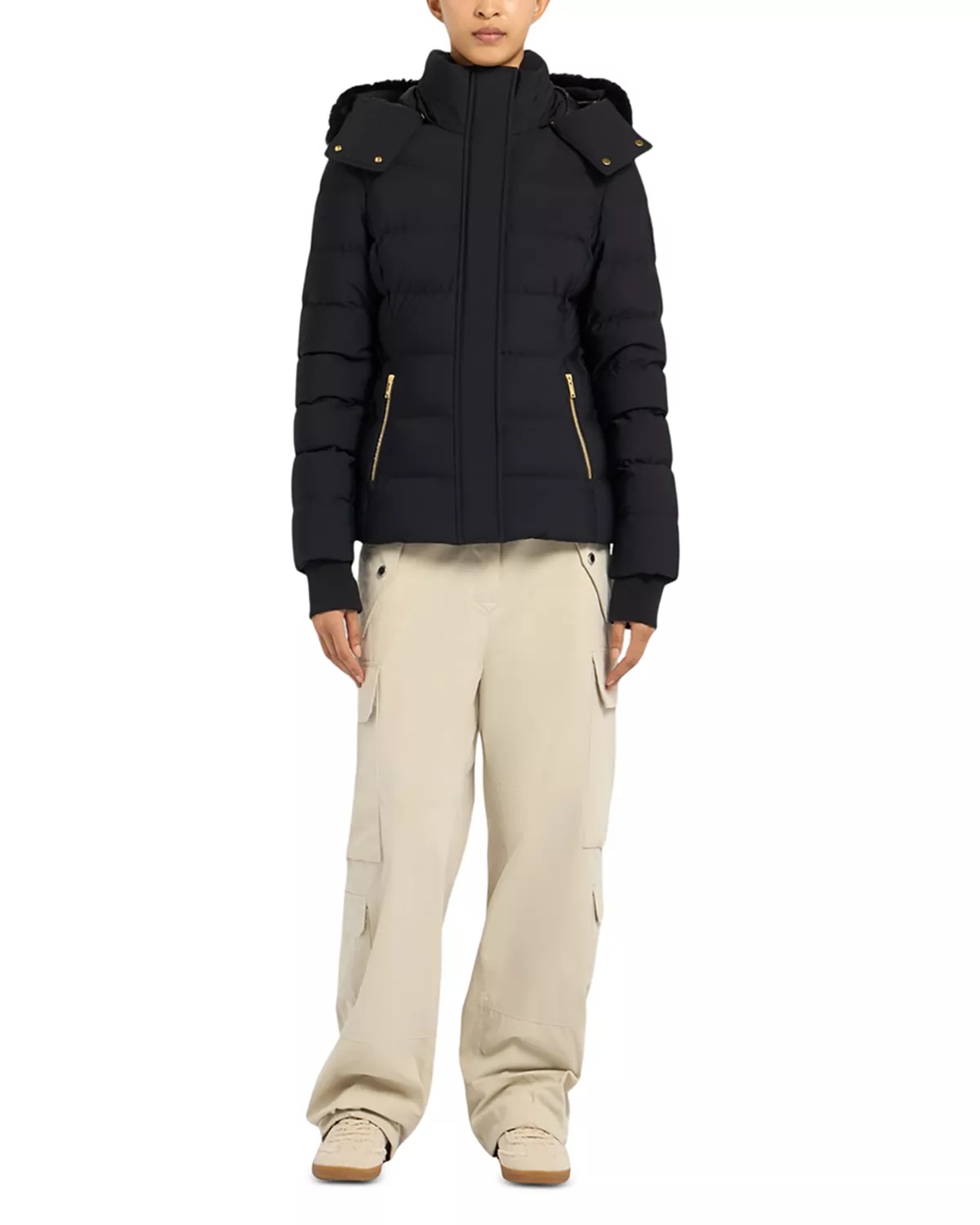 Betta Shearling Trim Down Puffer Jacket - 2