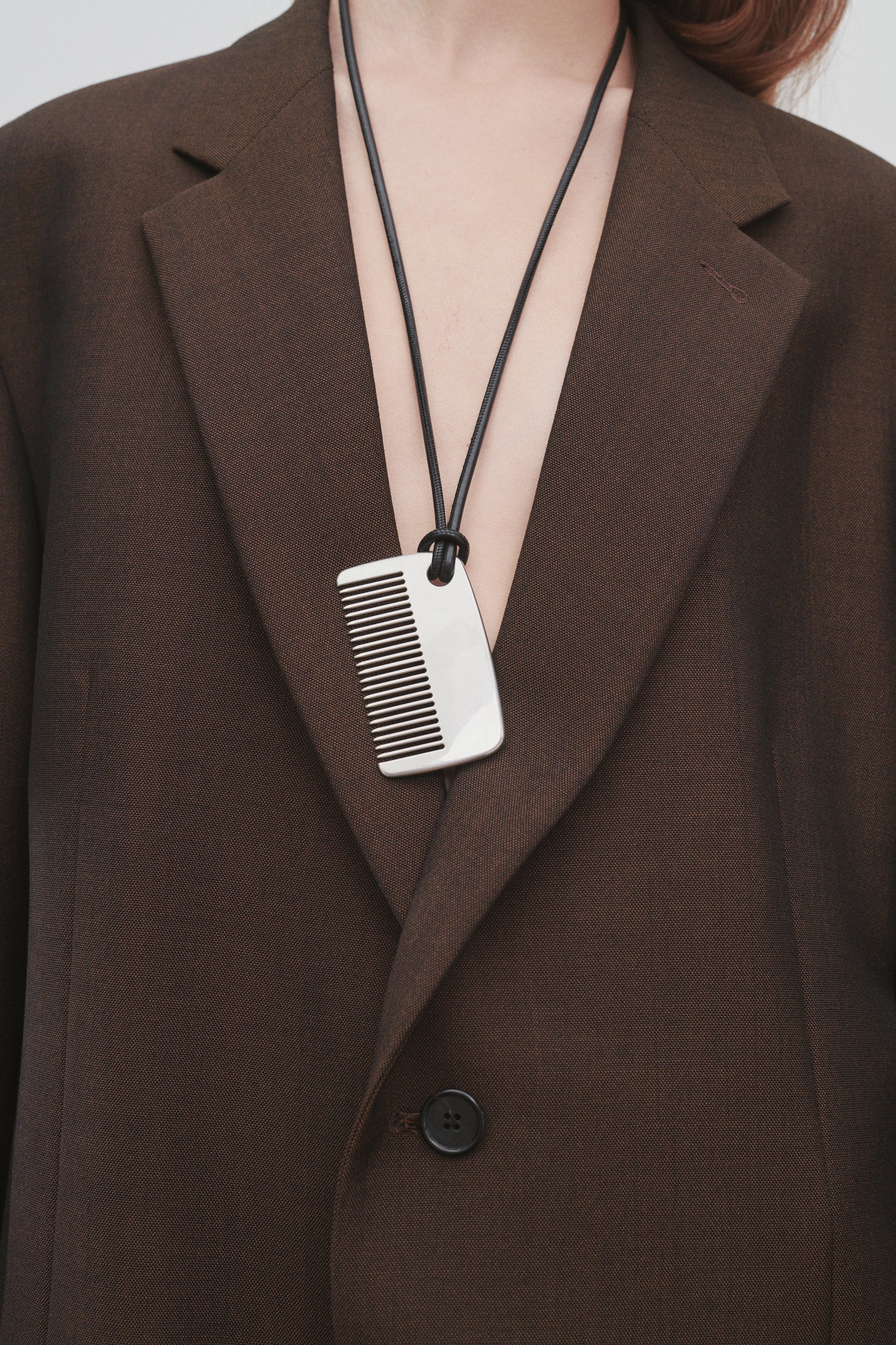 Comb in Brass and Leather - 2
