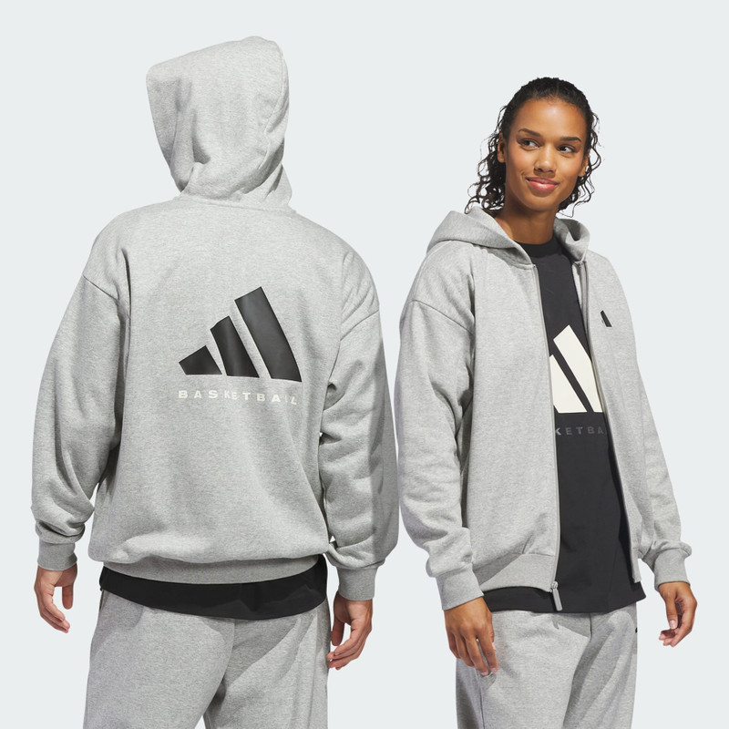 adidas Basketball Full-Zip Hoodie (Gender Neutral) 5
