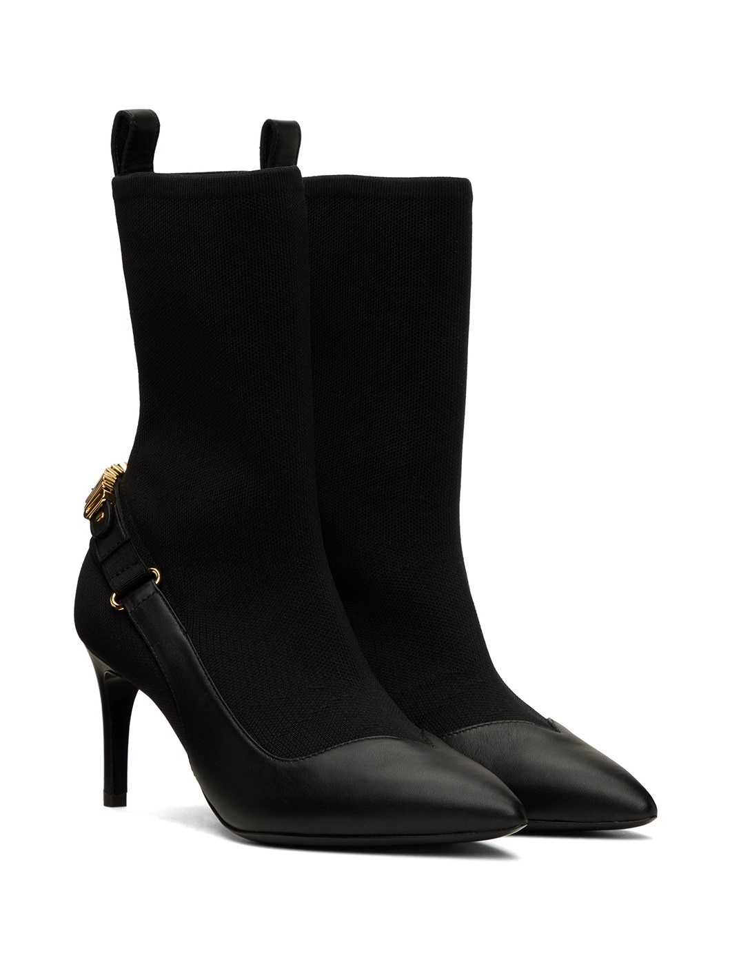 Black Logo Ankle Boots - 4