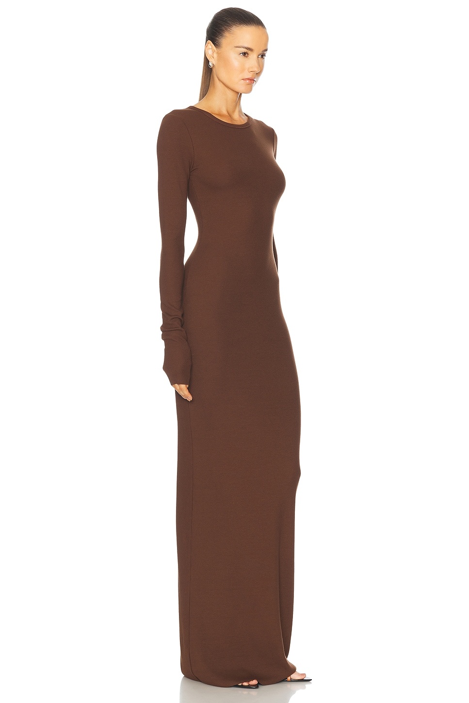 Long Sleeve Crewneck Maxi Dress - 2