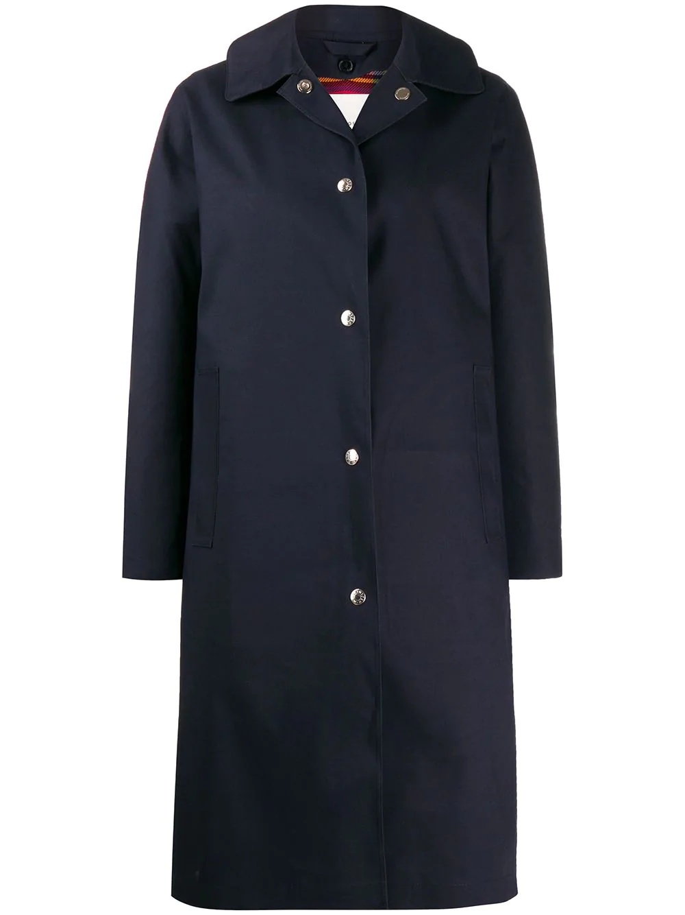 FAIRLIE Navy Bonded Cotton Coat | LR-079D - 1