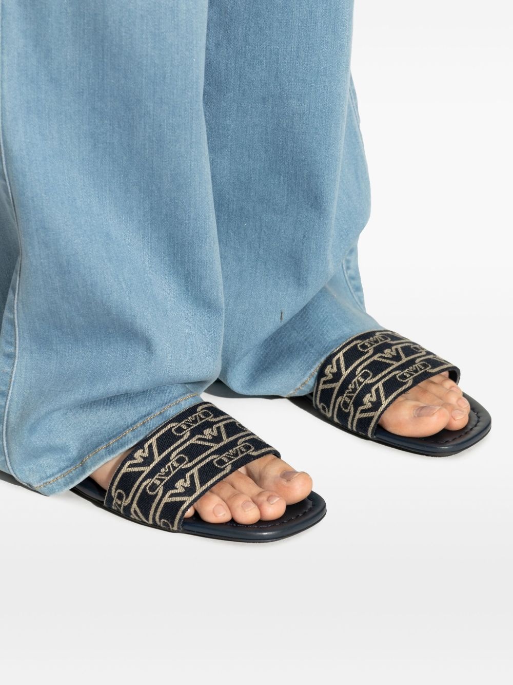 monogram-jacquard sandals - 5
