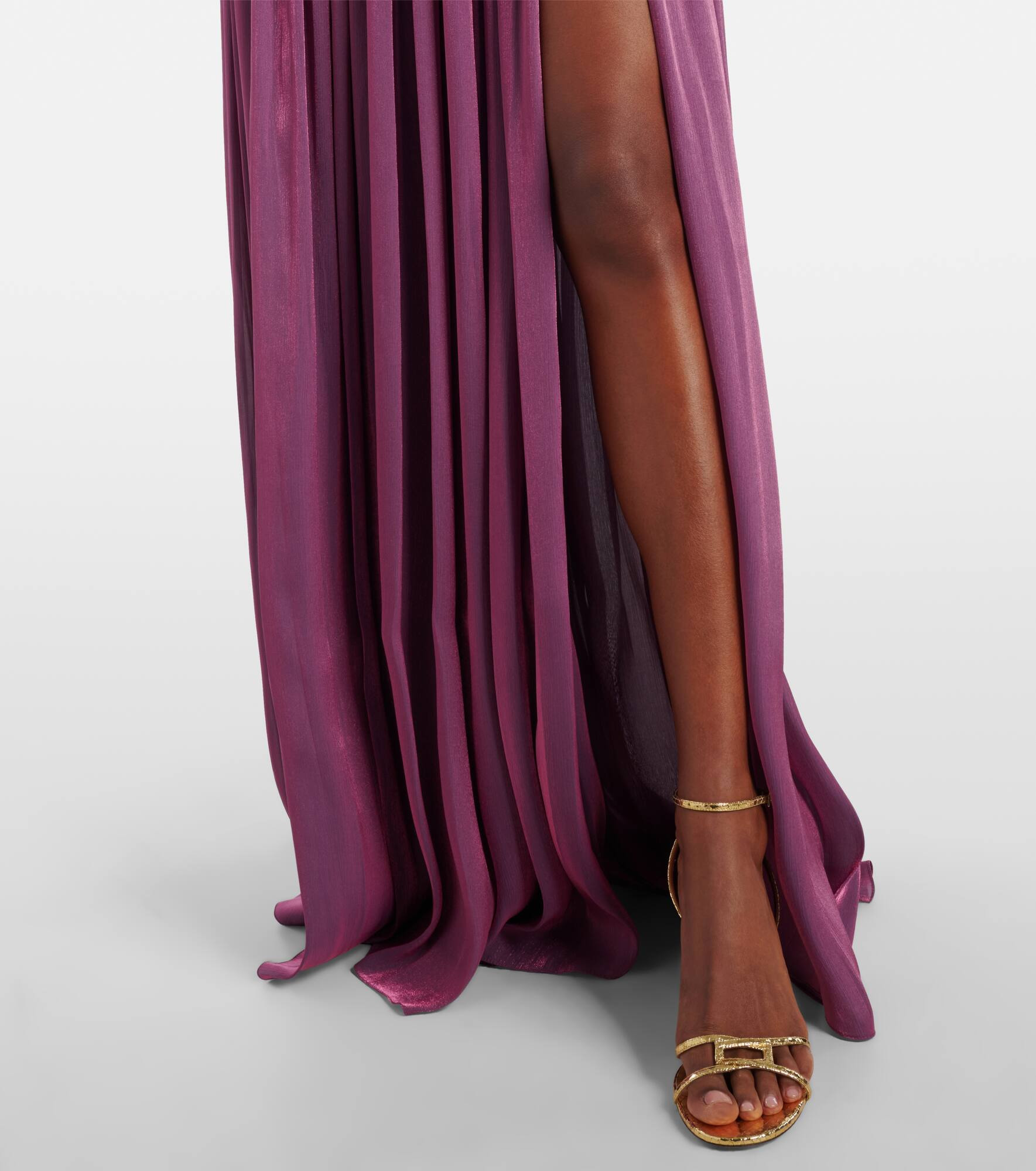 Ruched off-shoulder gown - 6