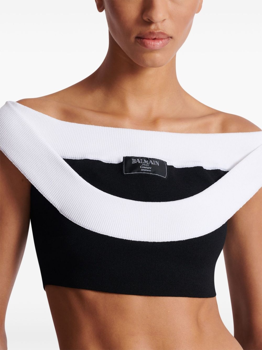 ribbed-knit cropped top - 6