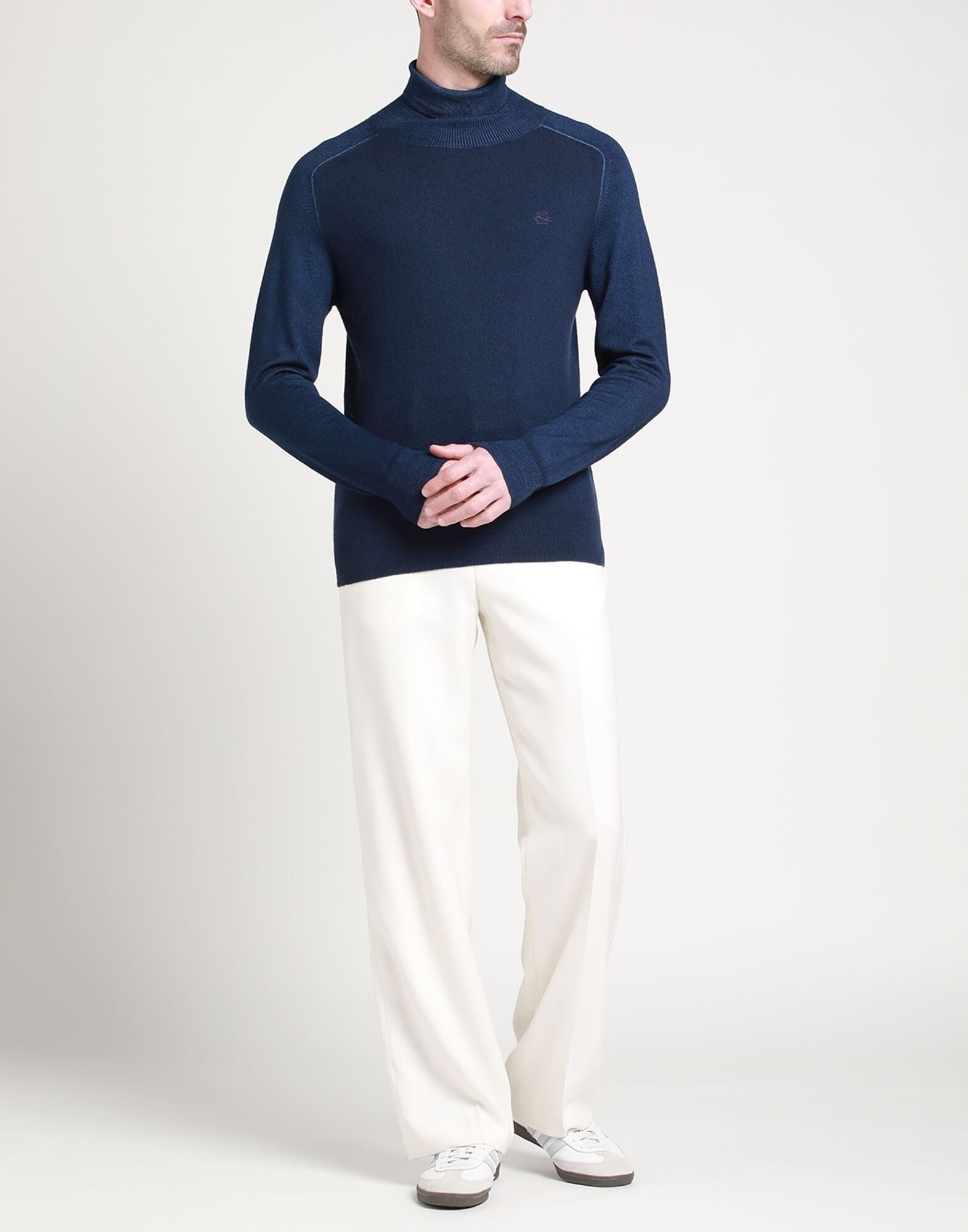 Blue Men's Turtleneck - 2