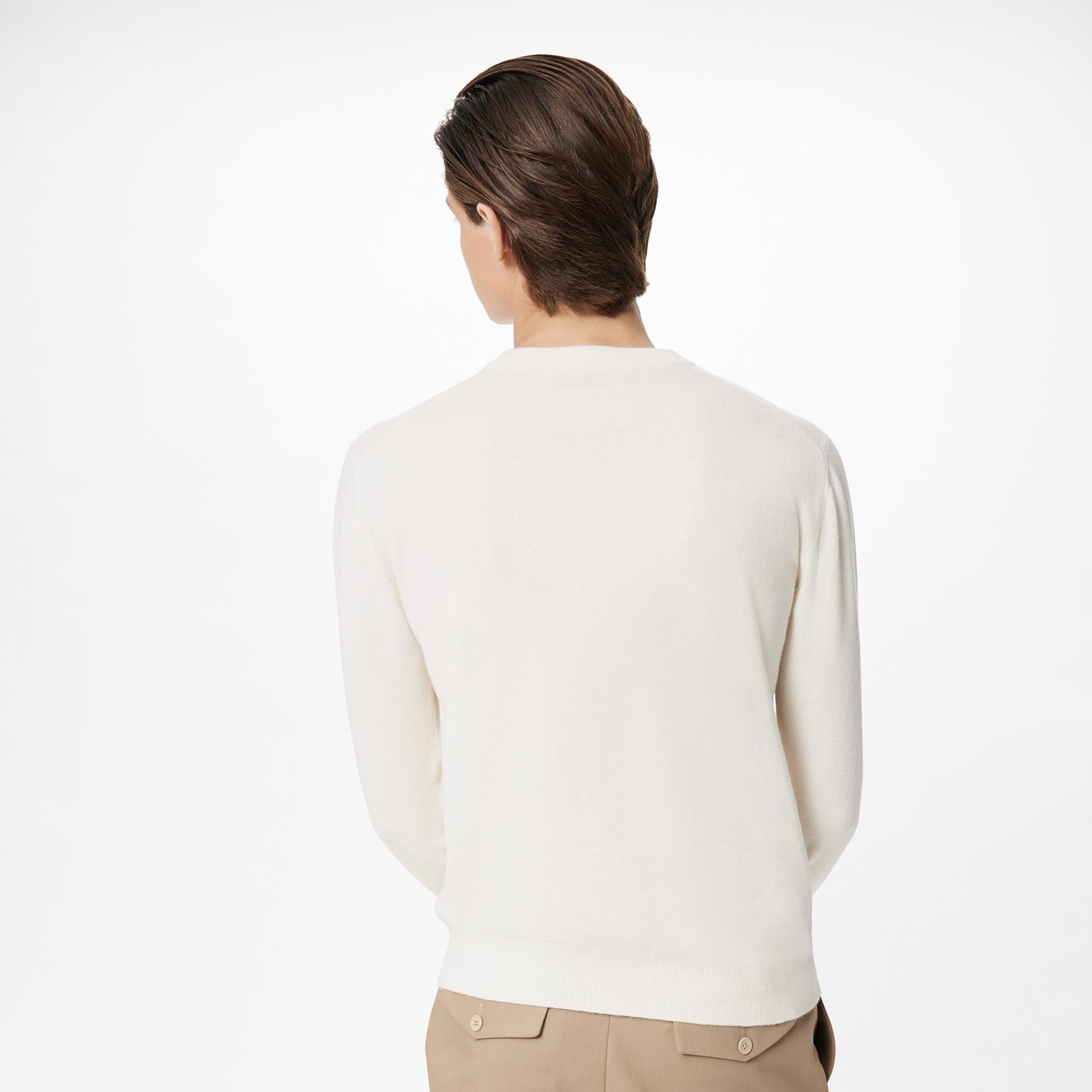 Intarsia Jacquard Graphic Cashmere Crewneck - 5