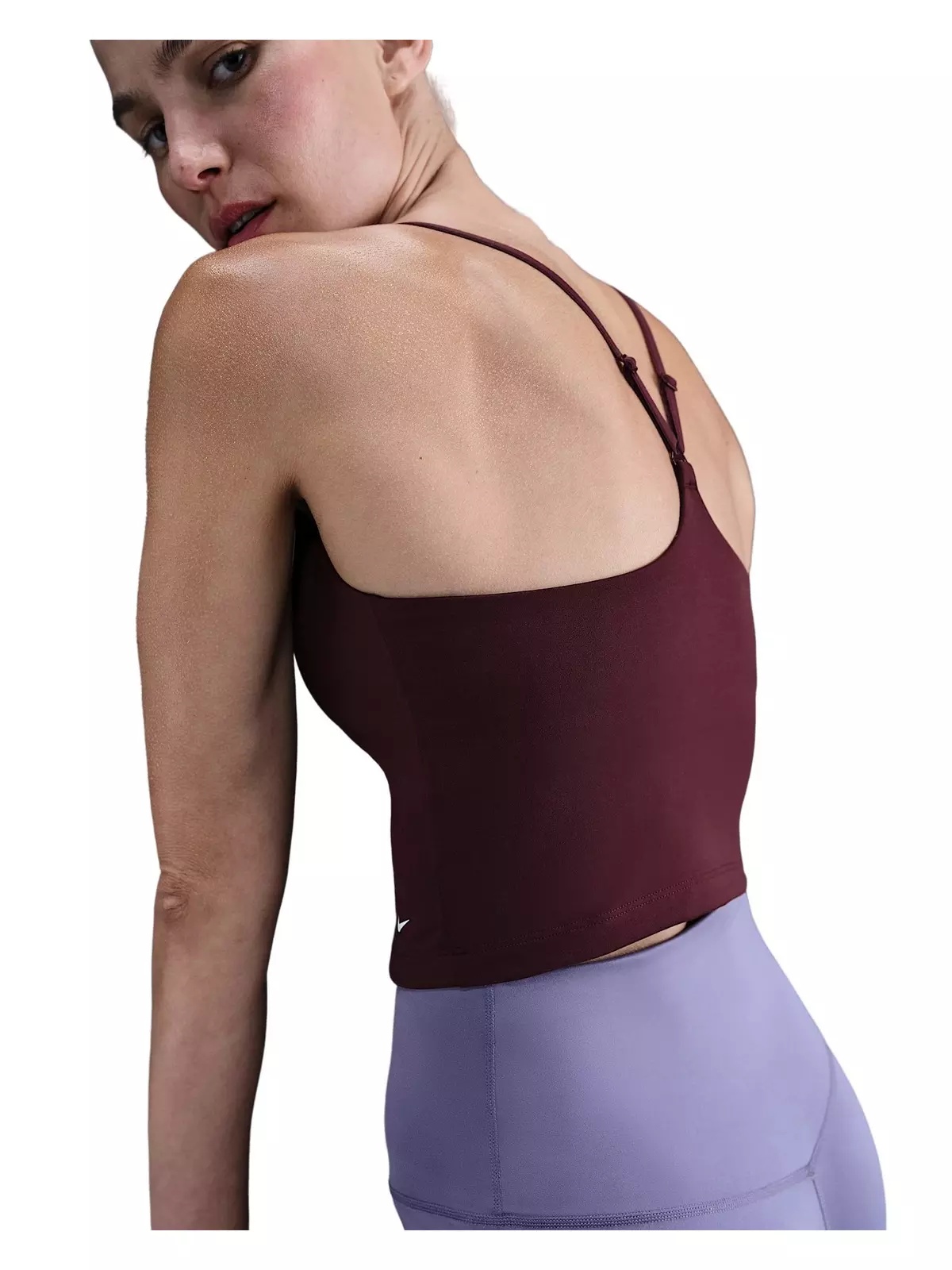 Women's Indy Light-Support Padded Sports Bra Tank -Burgundy - 2