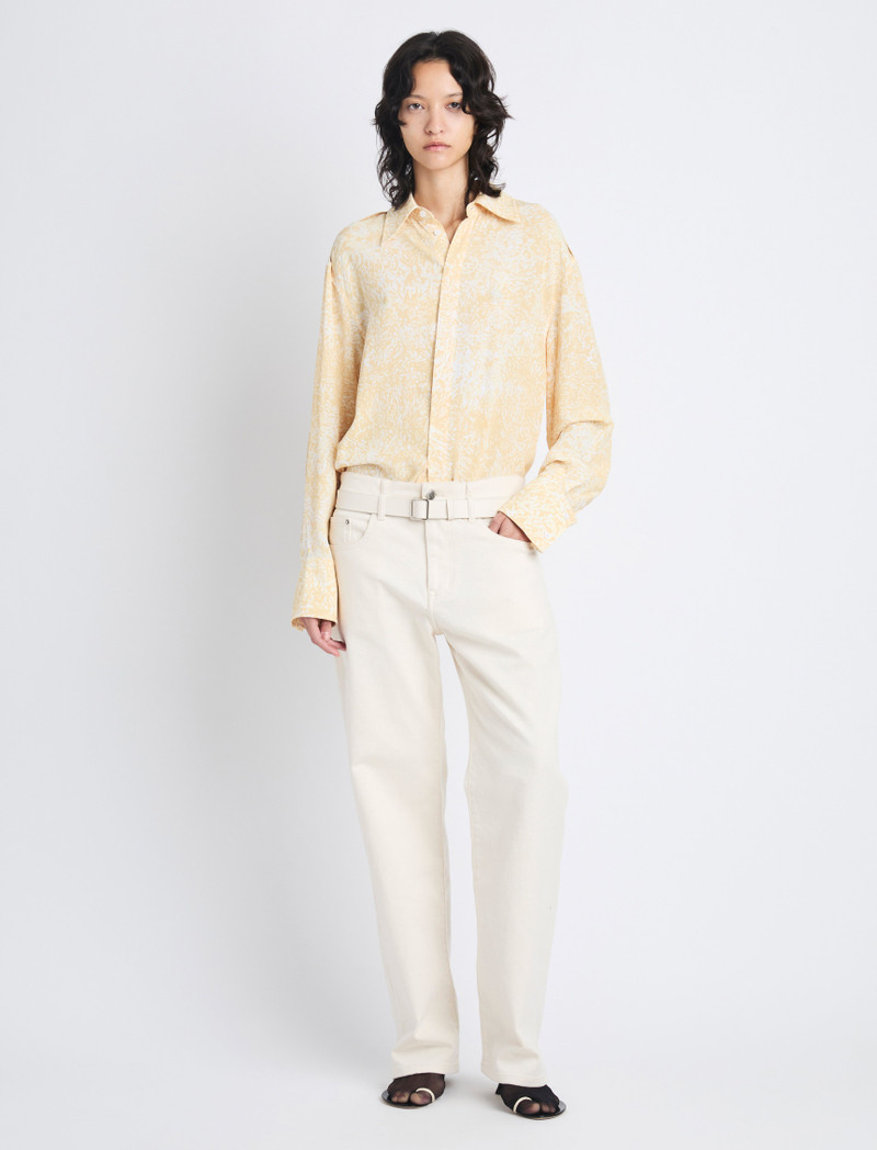 Proenza Schouler Norman Top in Printed Viscose Crepe outlook