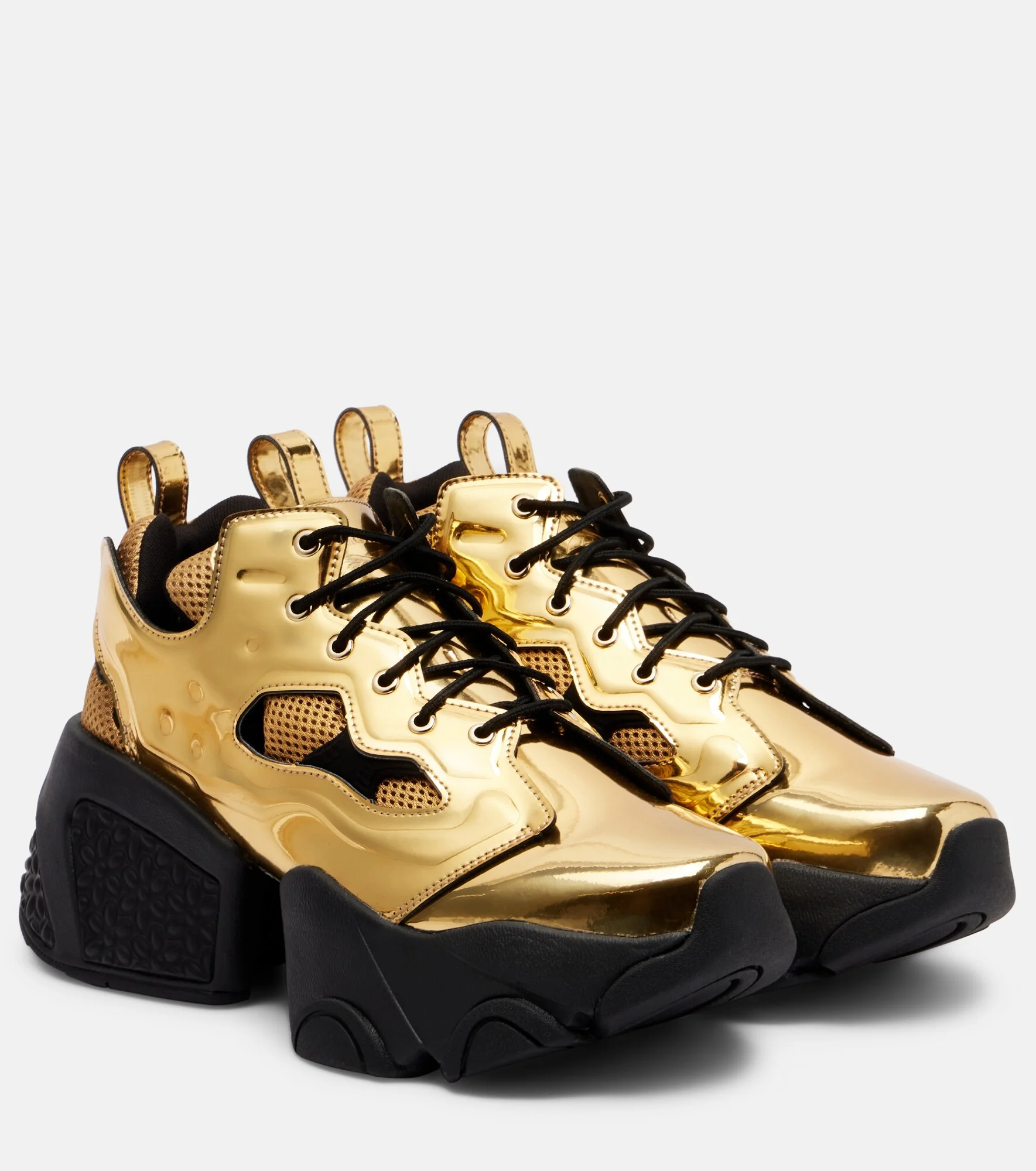x Reebok metallic-effect platform sneakers - 1