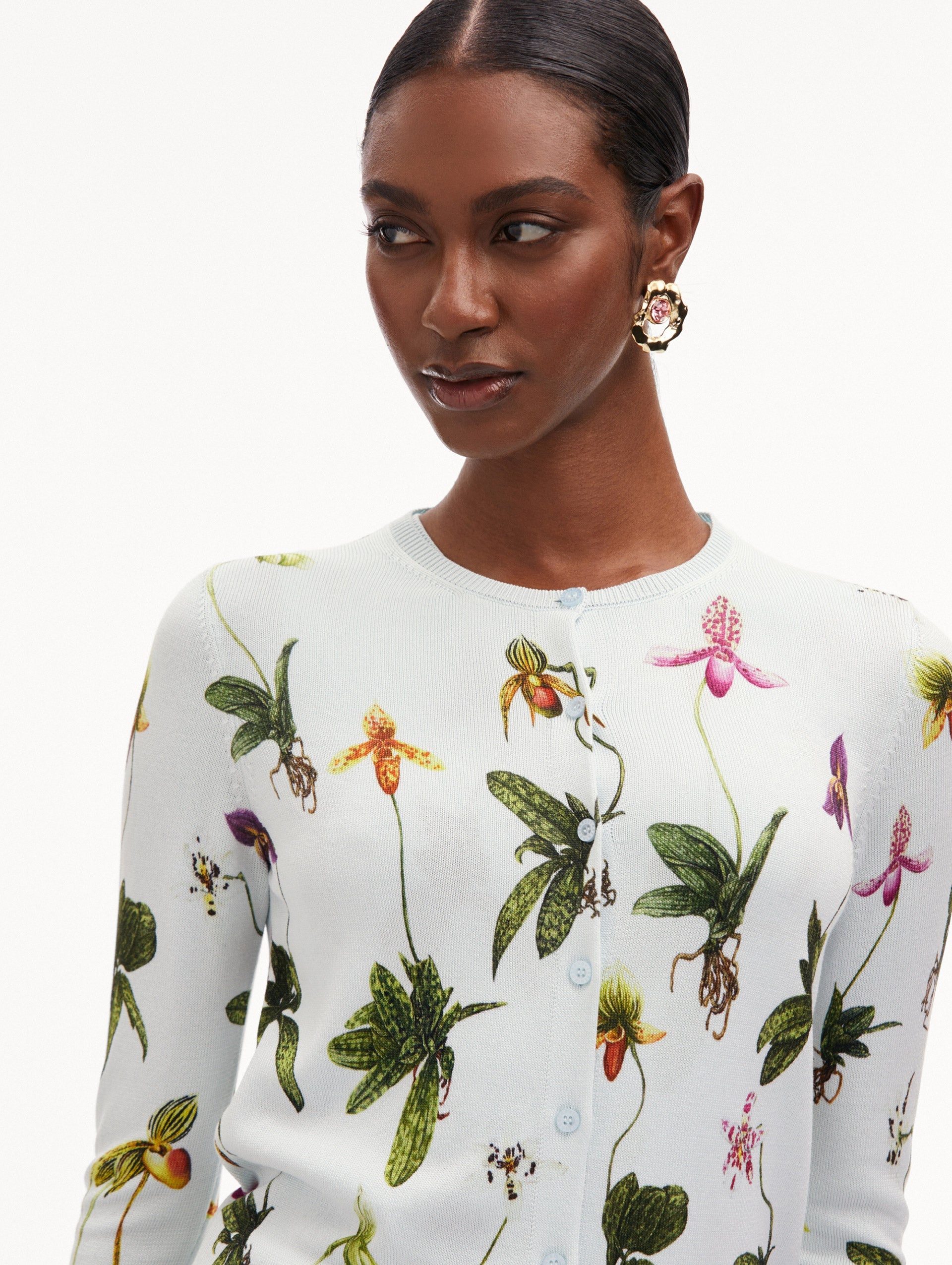 ORCHID PRINTED CARDIGAN - 6