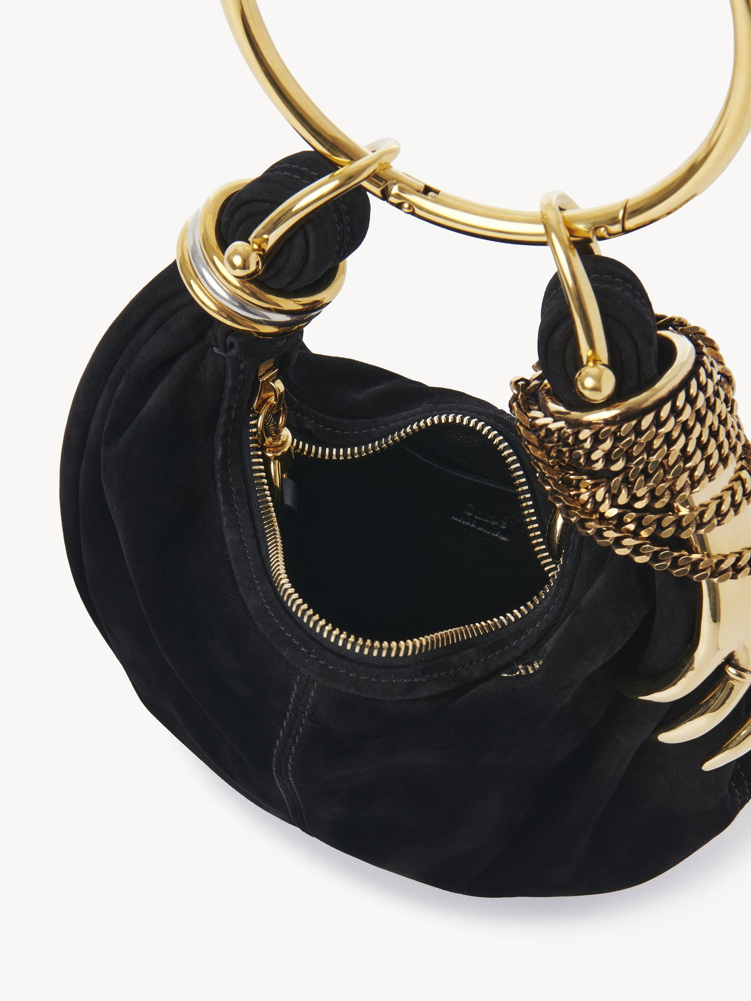 MINI BRACELET HOBO BAG IN SUEDE LEATHER - 5