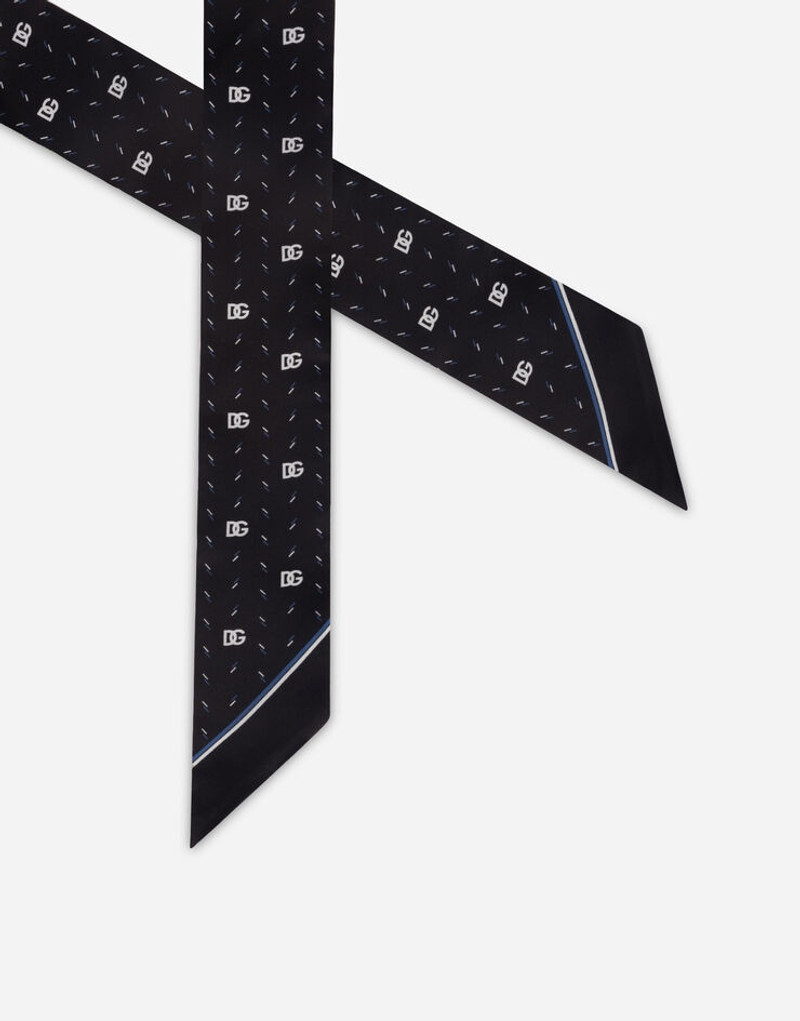 Dolce & Gabbana Cotton scarf with polka-dot print outlook