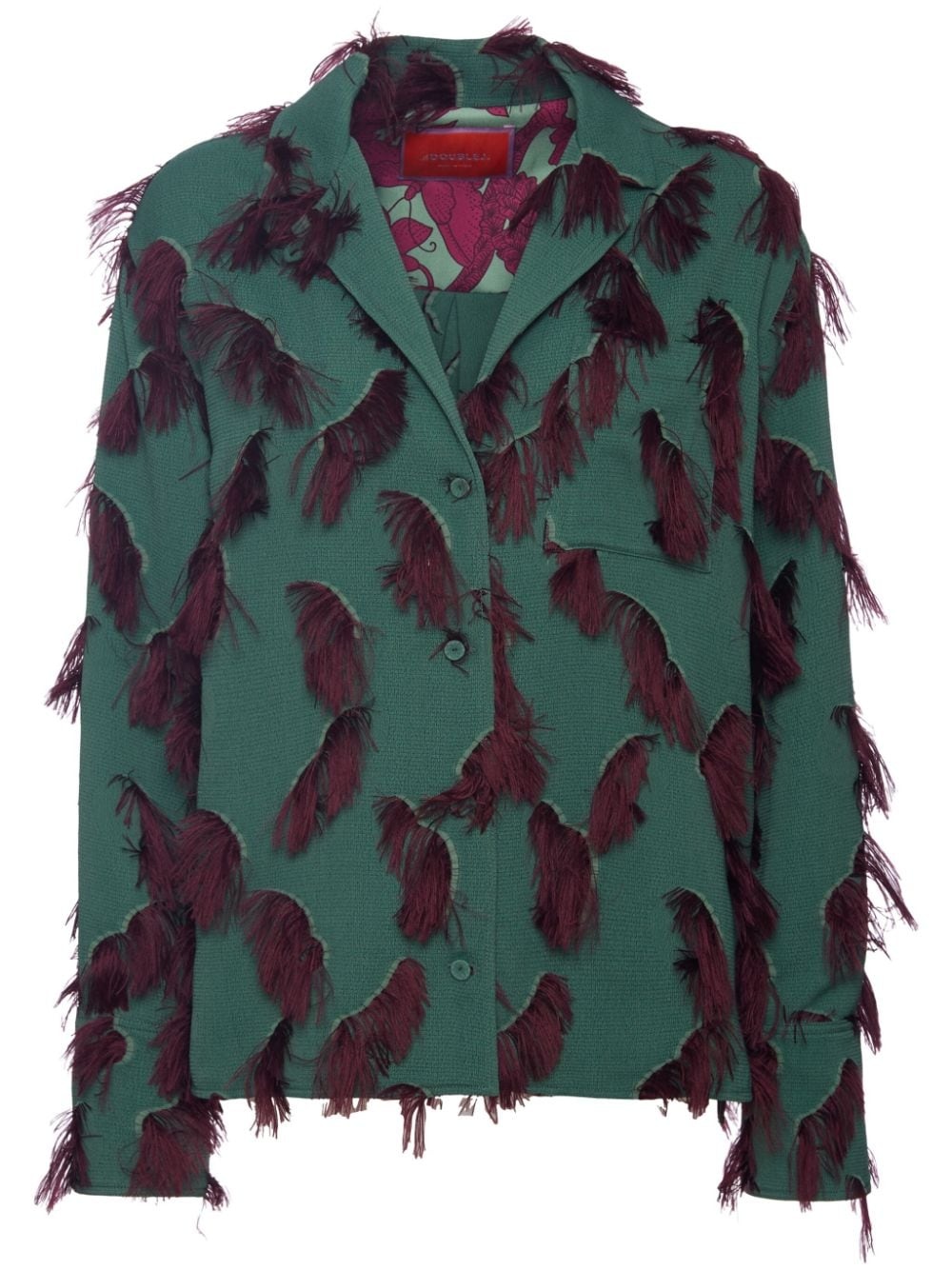 Milano feather-embellished jacket - 1
