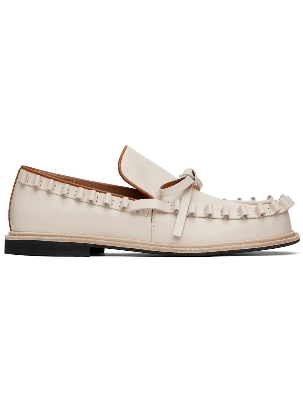 Off-White Ruffle Loafers - 1