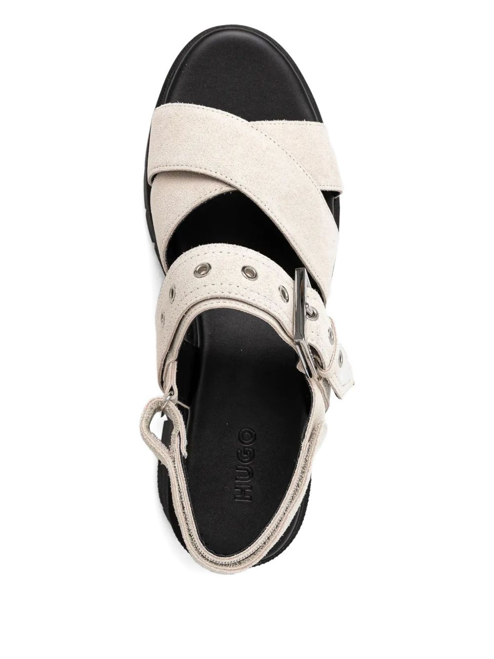 buckle-strap suede sandals - 5