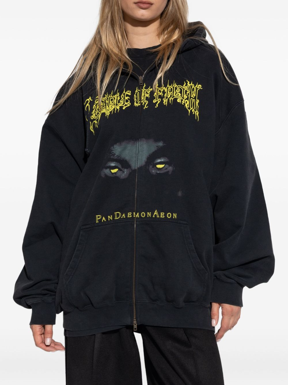graphic-print zip-up hoodie - 3