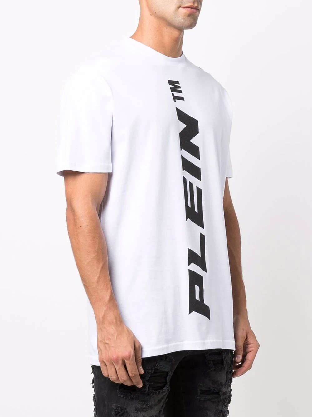 vertical logo print T-shirt - 3