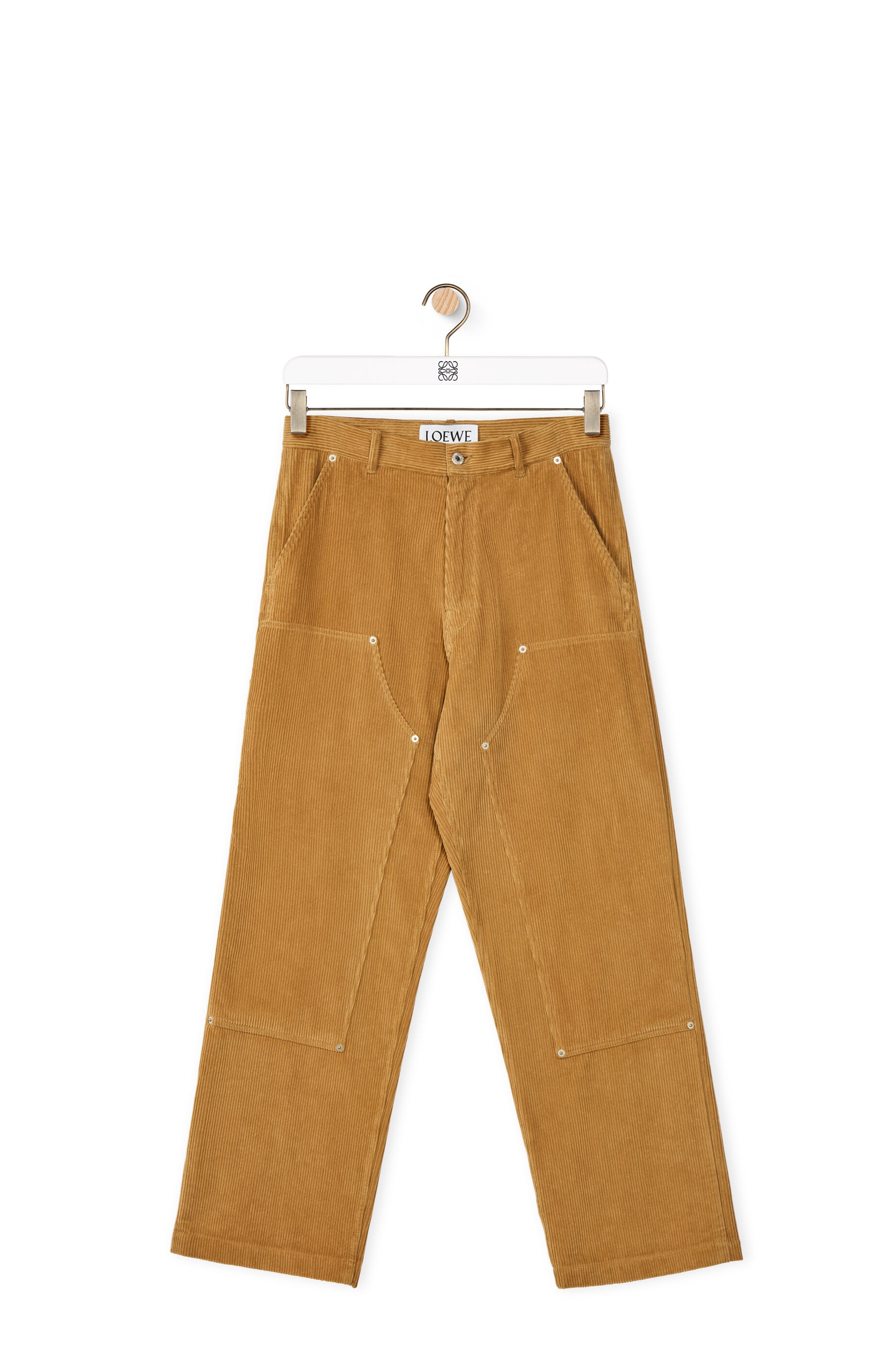 Corduroy patch trousers in cotton - 1