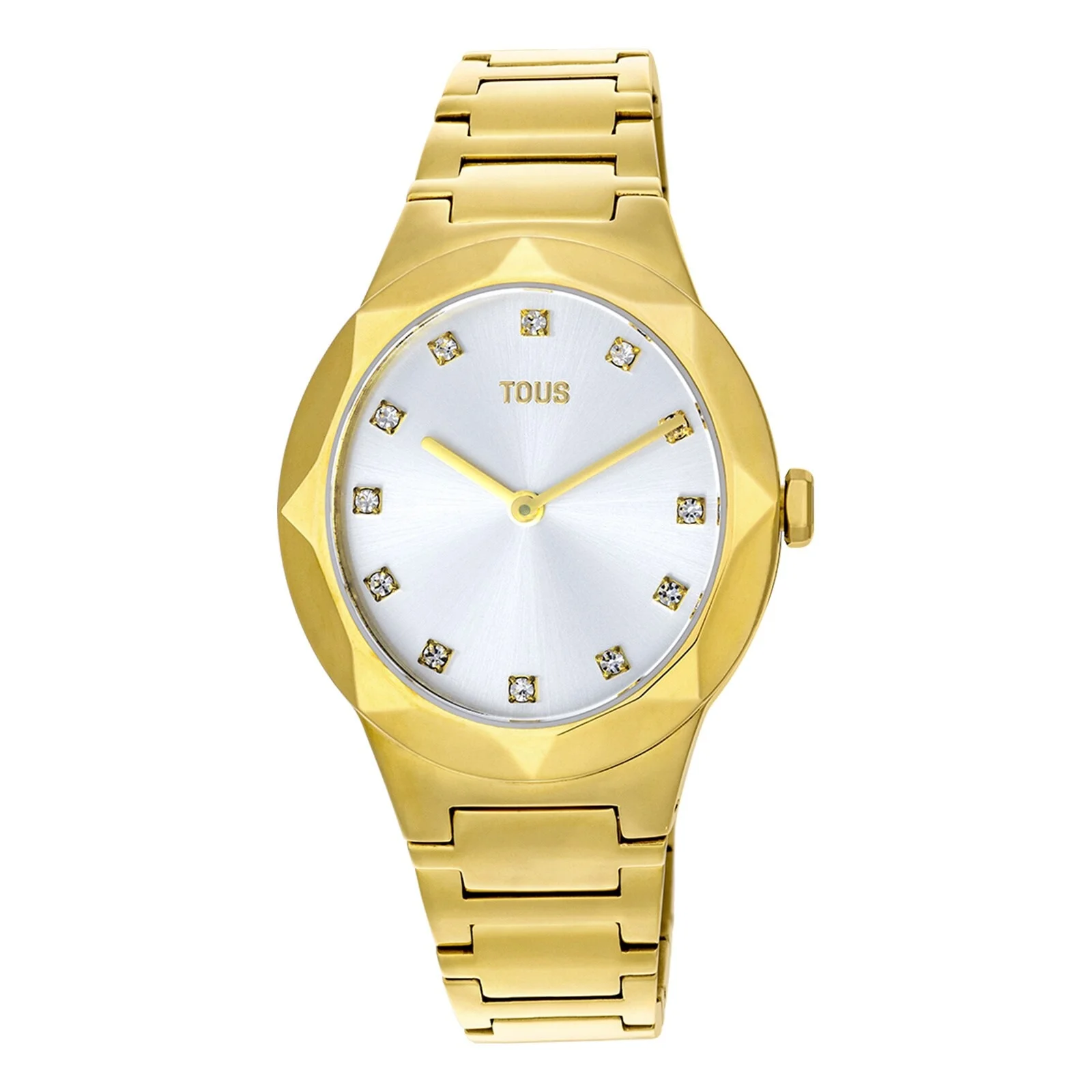 Analogue watch with gold-colored IPG steel wristband Karat Oval - 1