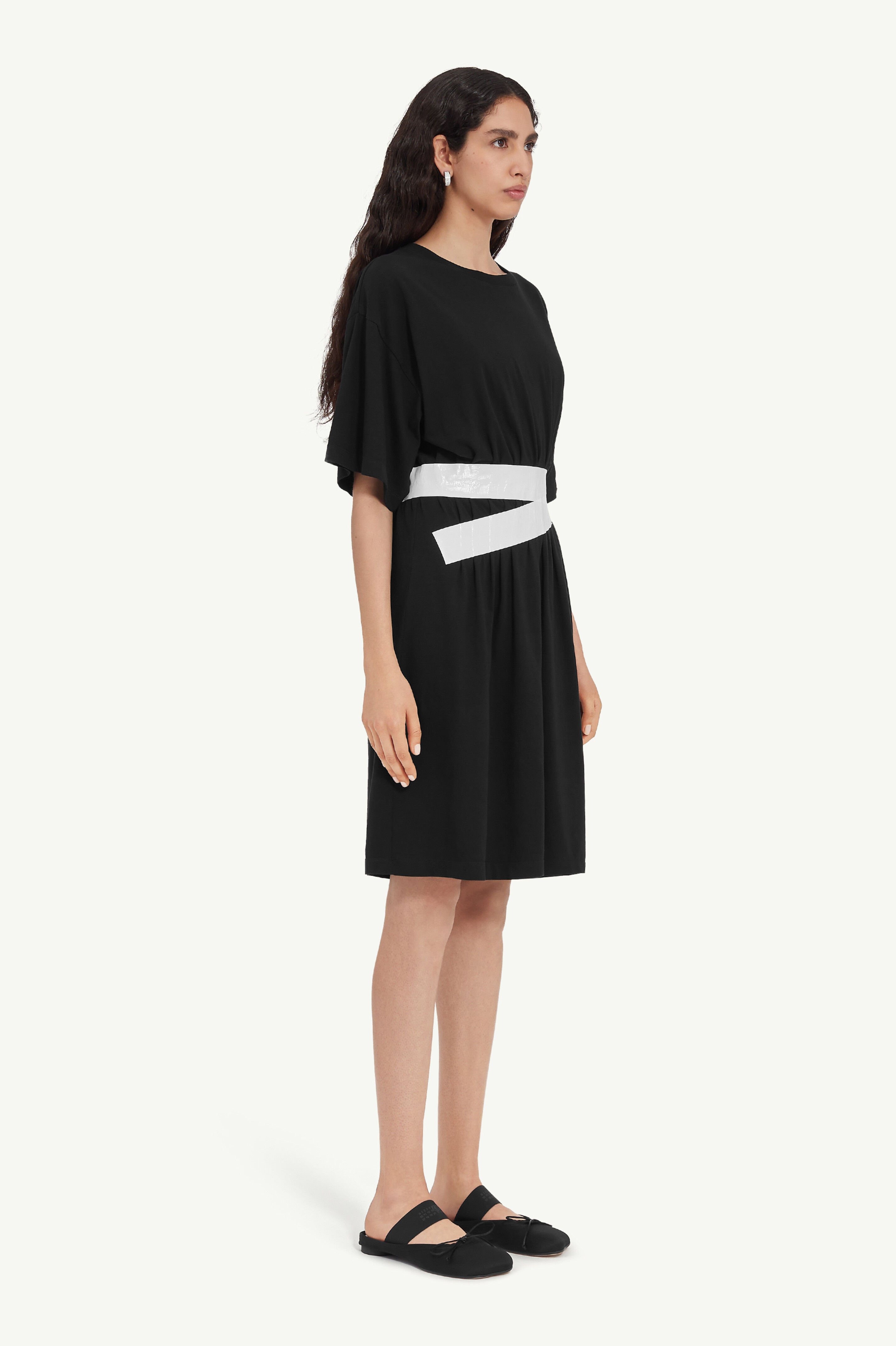 Taped jersey mini dress - 3