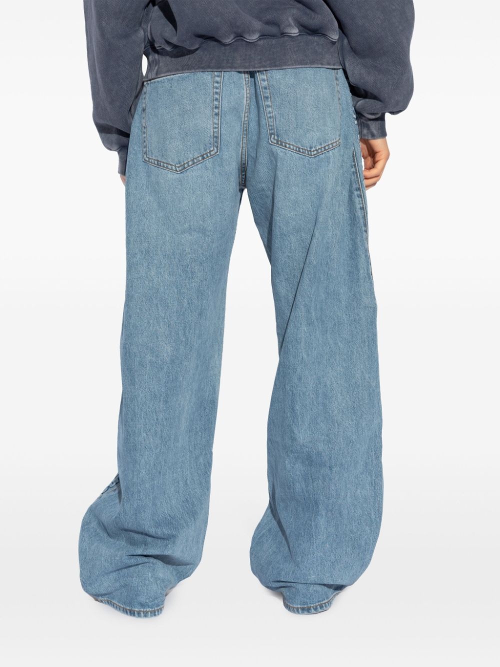 logo-embossed boyfriend jeans - 4
