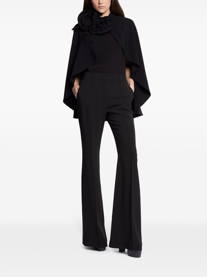 ELIE SAAB floral-appliqué cape top outlook