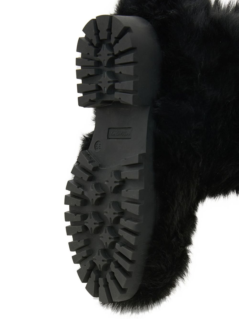 shearling knee-high boots - 3
