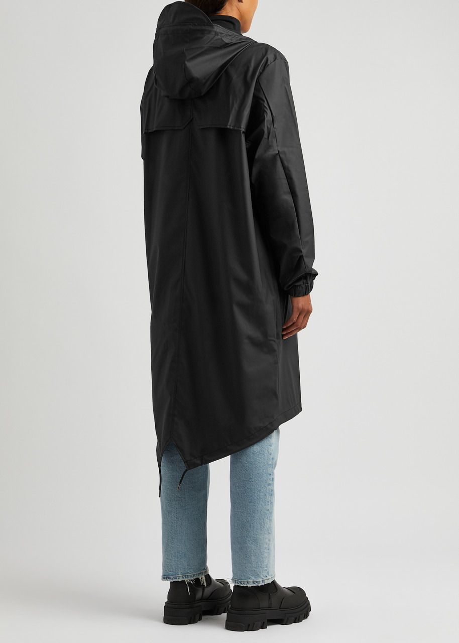 Fishtail hooded rubberised parka - 3