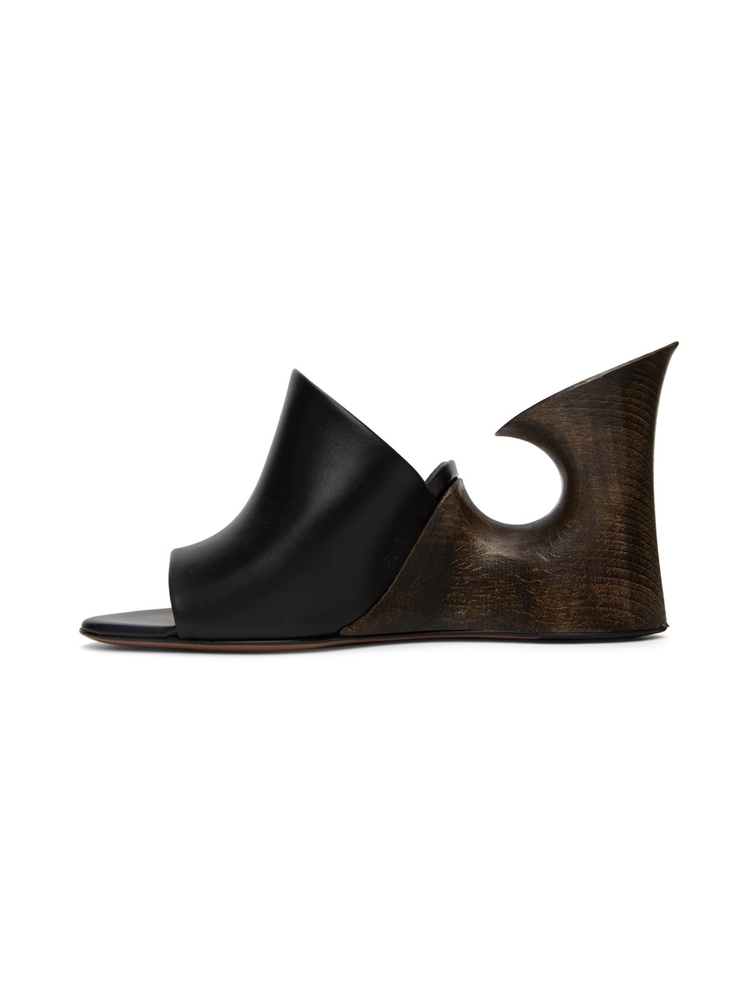 Black Sculpture Mules - 3