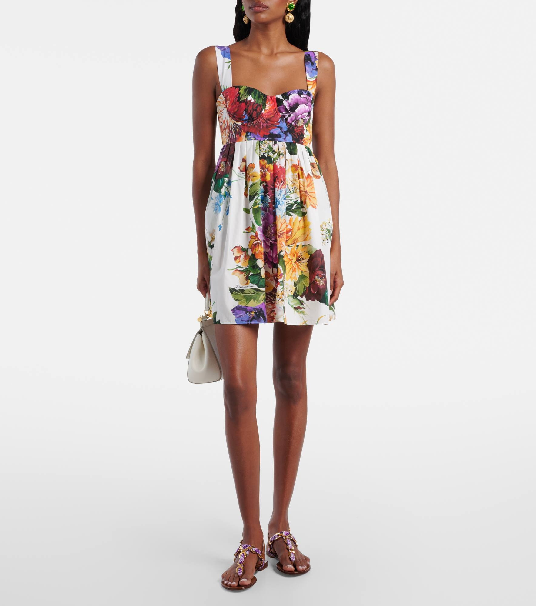 Floral cotton minidress - 2