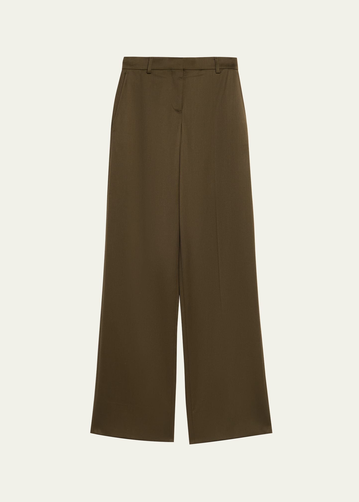 Tailored Wool Wide-Leg Trousers - 1
