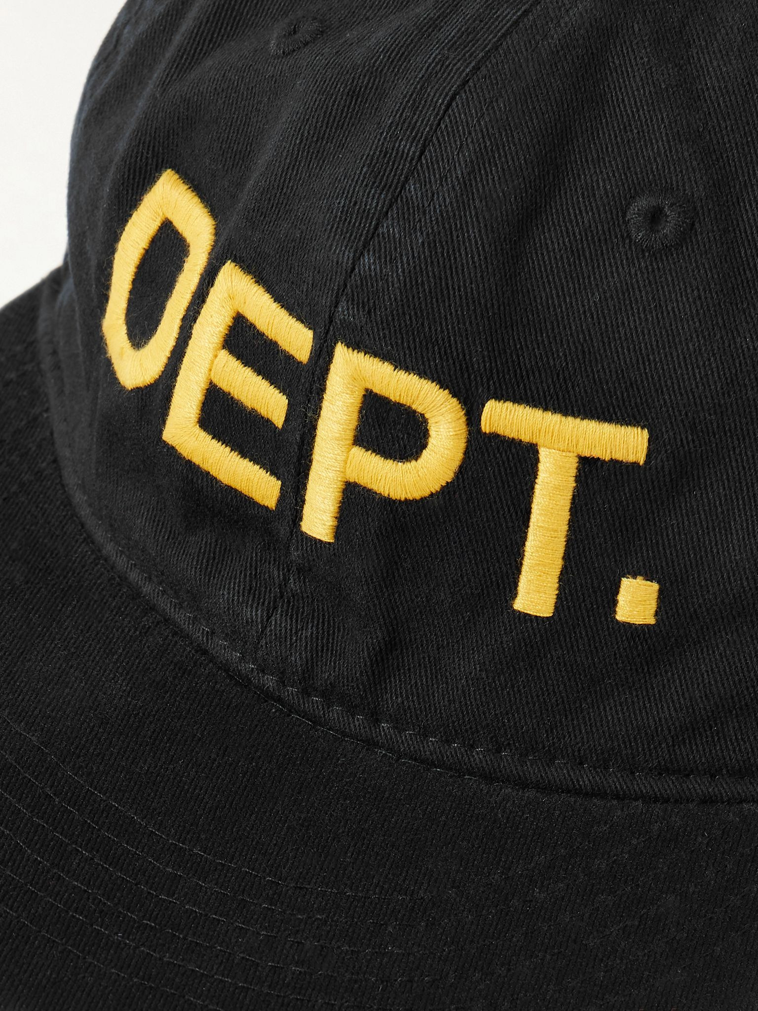 Logo-Embroidered Cotton-Twill Baseball Cap Black - 3
