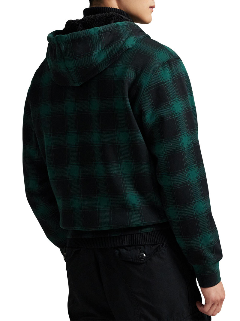 Men's Magic Cotton Fleece Plaid Hoodie - Lodge Shadow Plaid Moss Agate 4