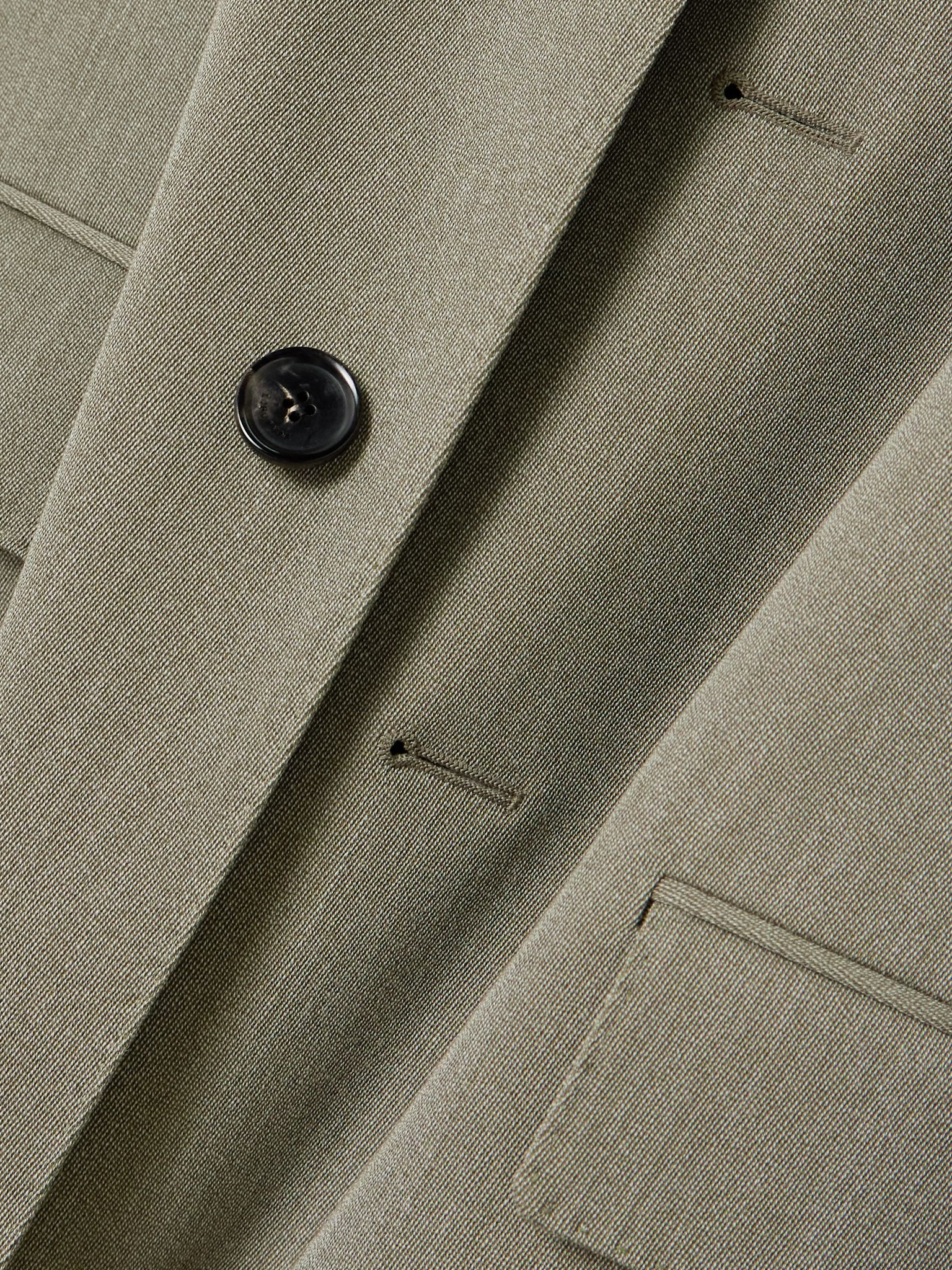 Blain suede-trimmed Storm System® wool coat Beige - 4