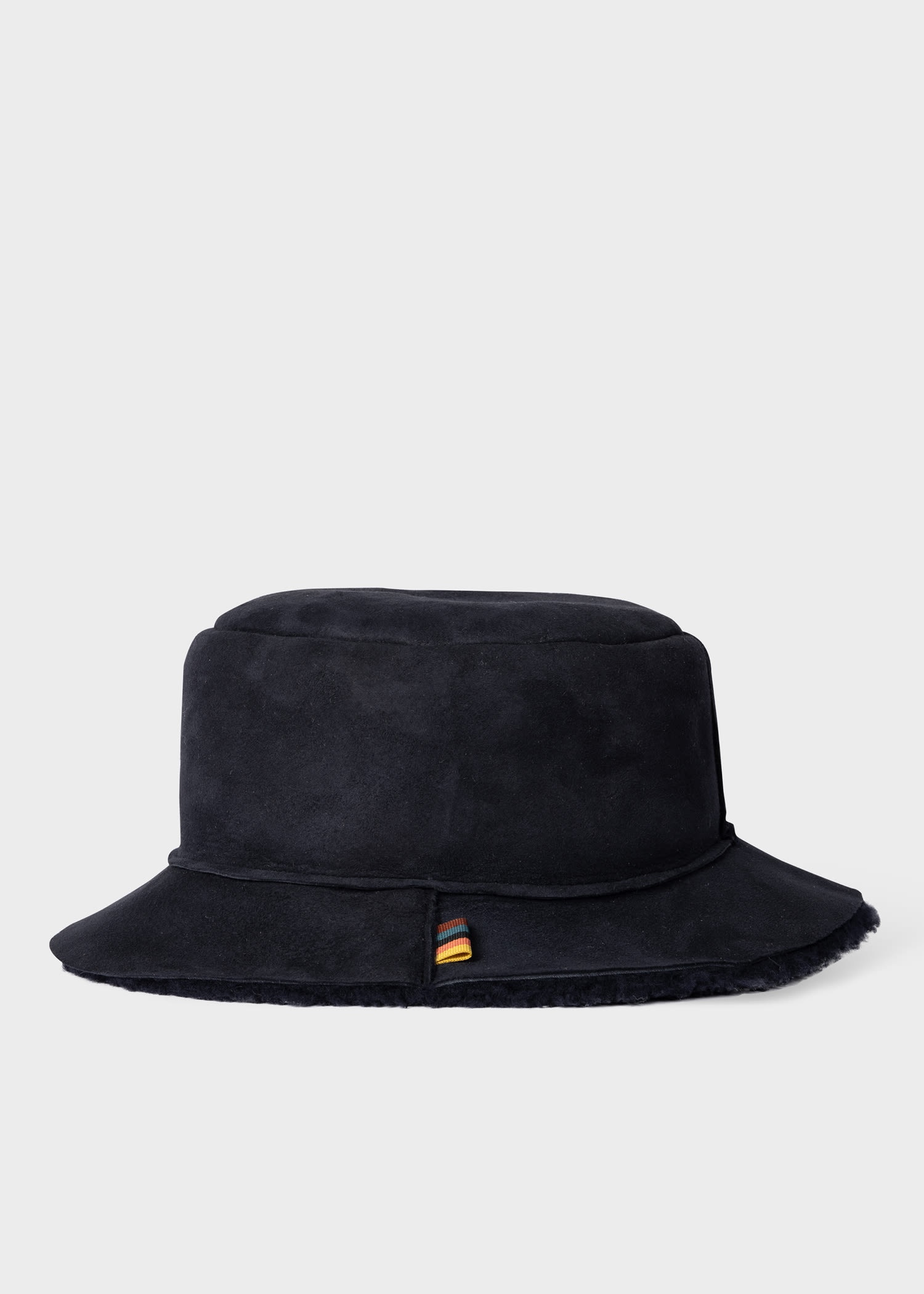 Suede Bucket Hat With Shearling Lining - 1