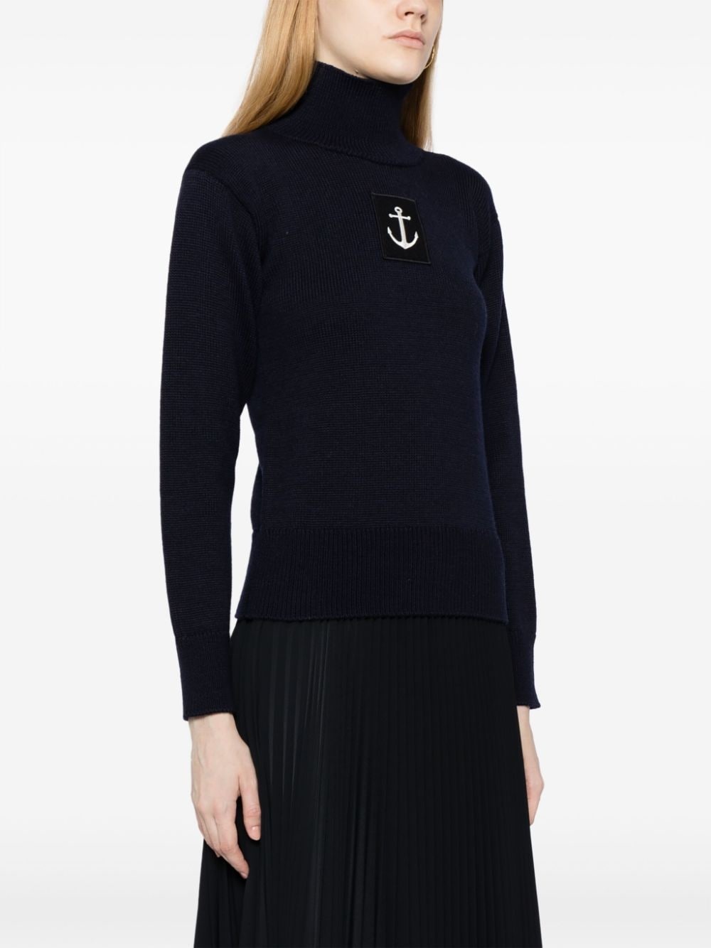 logo-patch high-neck jumper - 3