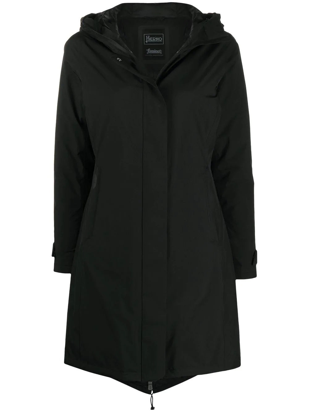 down-feather hooded coat - 1