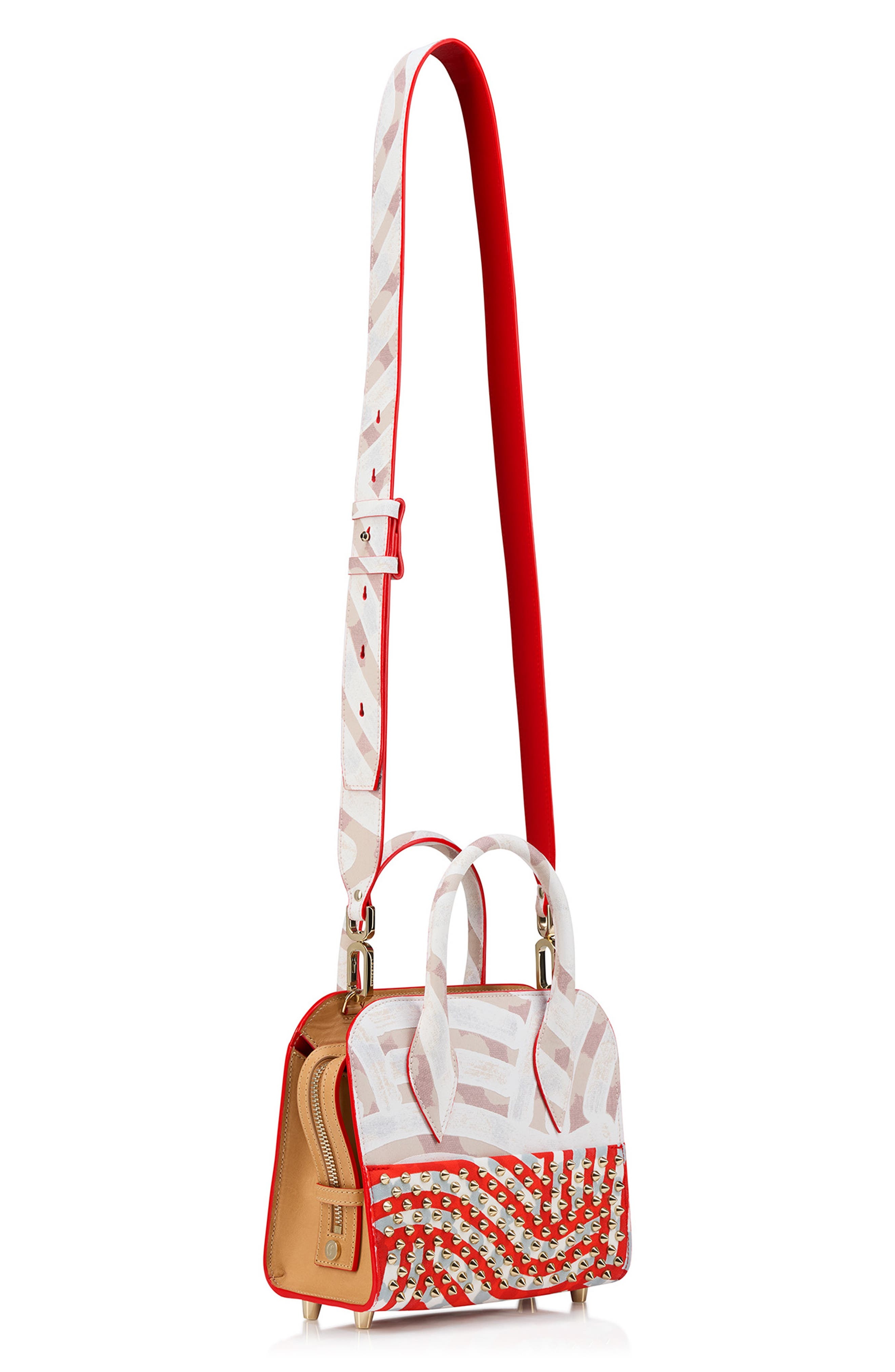 Christian Louboutin Mini Eloise Gaagal Spikes Top Handle Bag in Multi Leche at Nordstrom - 2