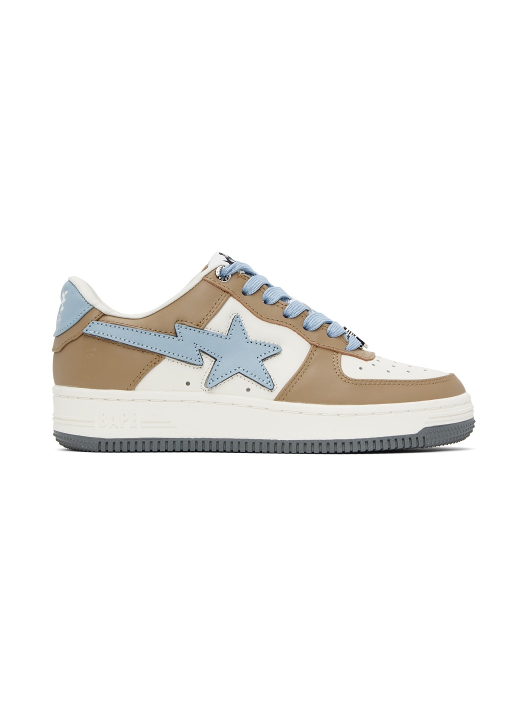 White & Beige Sta #4 Sneakers - 1