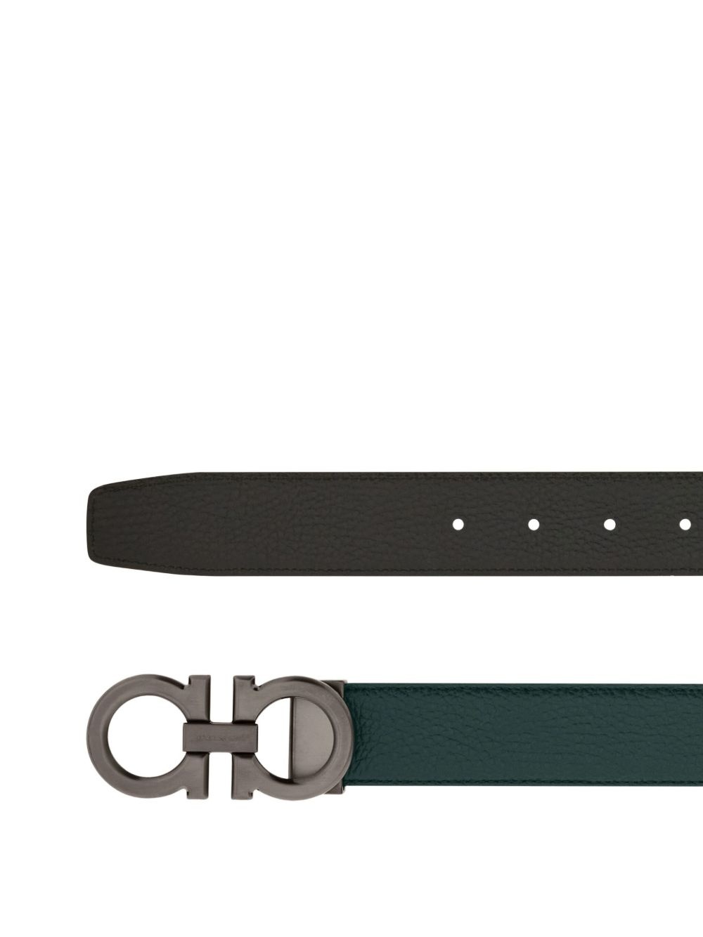 Gancini leather belt - 2