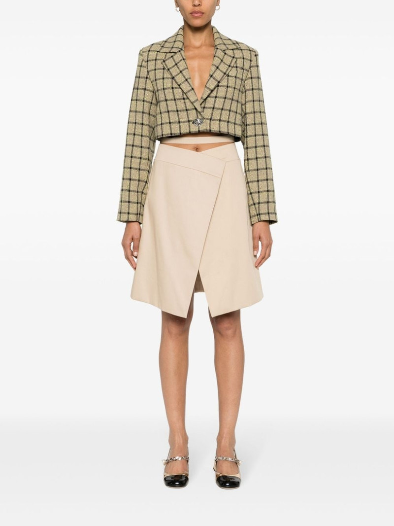 PATOU wrap-design cotton skirt outlook