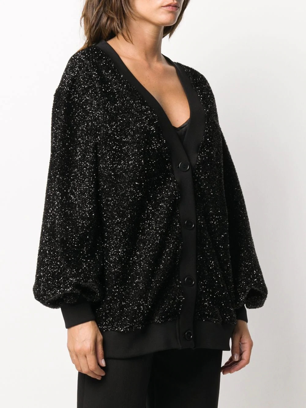 lurex cardigan - 3