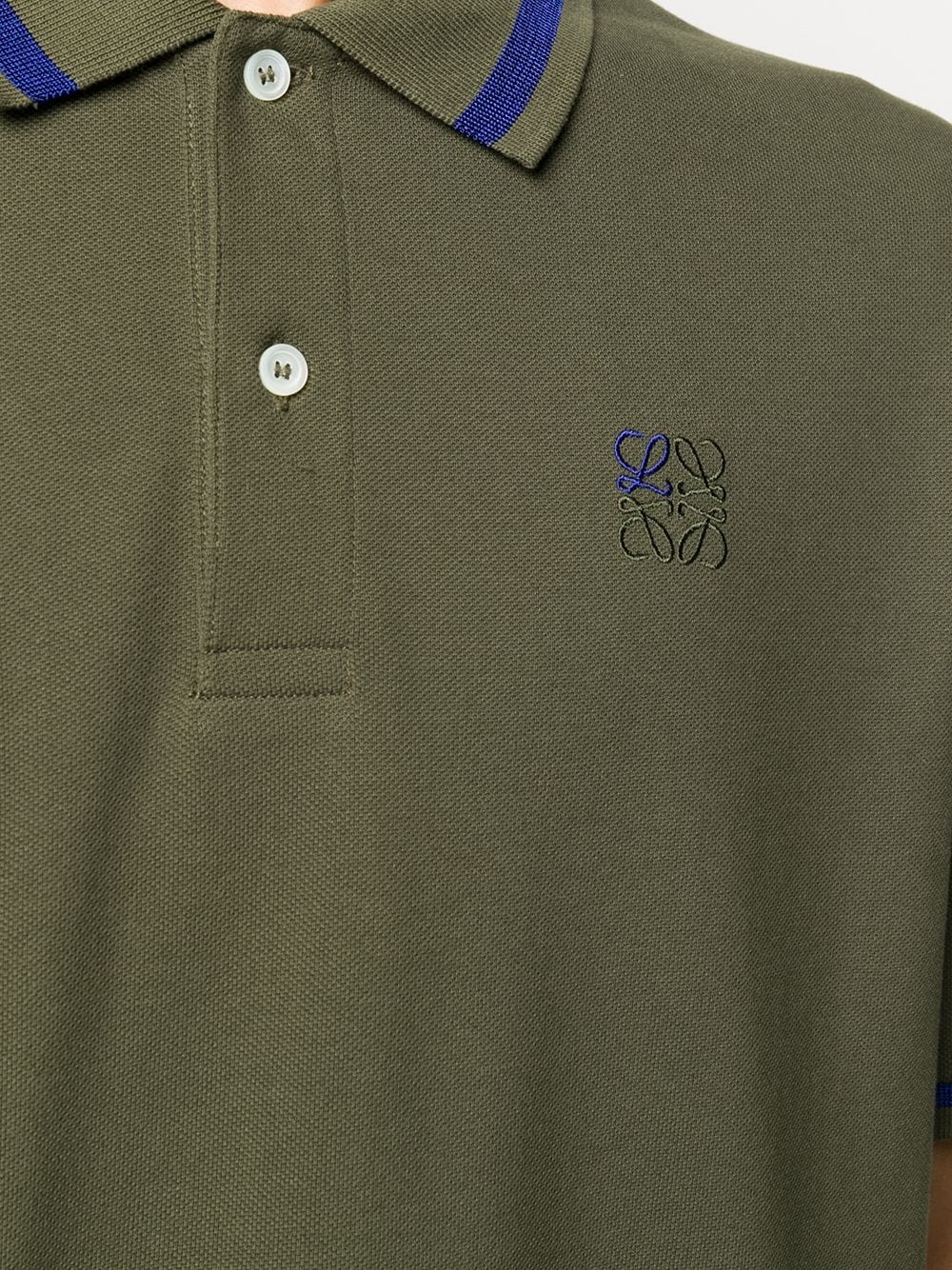 embroidered chest logo polo shirt - 5